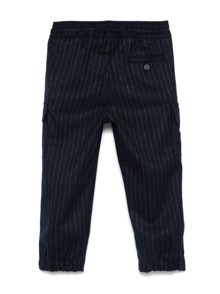 Pantalone blu/bianco per bambino A24PL393W1008 497 Il Gufo 