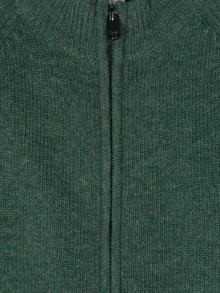 Dark green cardigan for baby