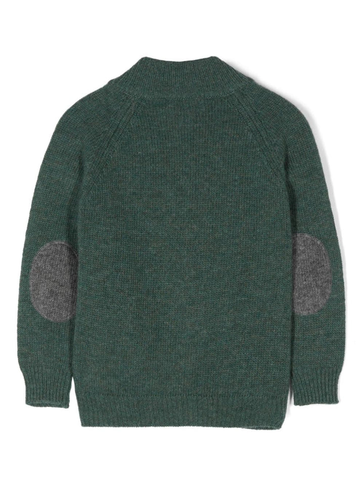 Dark green cardigan for baby