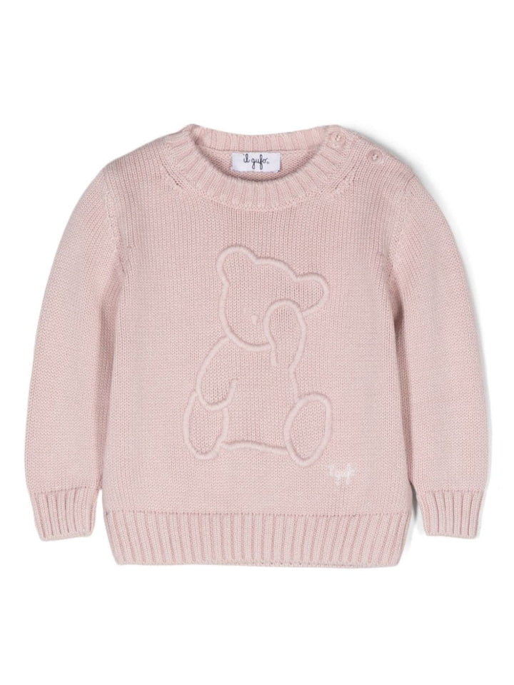 Powder pink sweater for baby girl