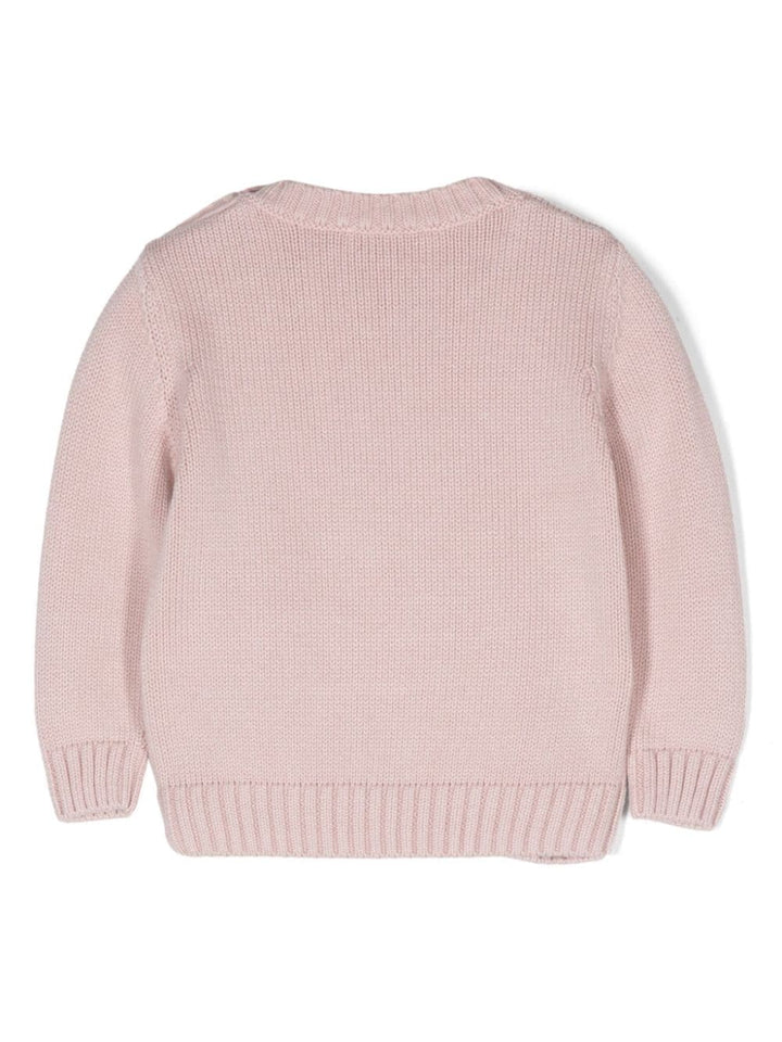 Maglione rosa cipria per neonata