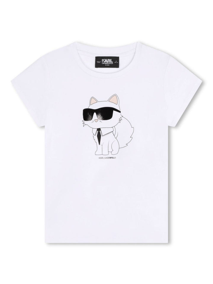 T-shirt bianco per bambina