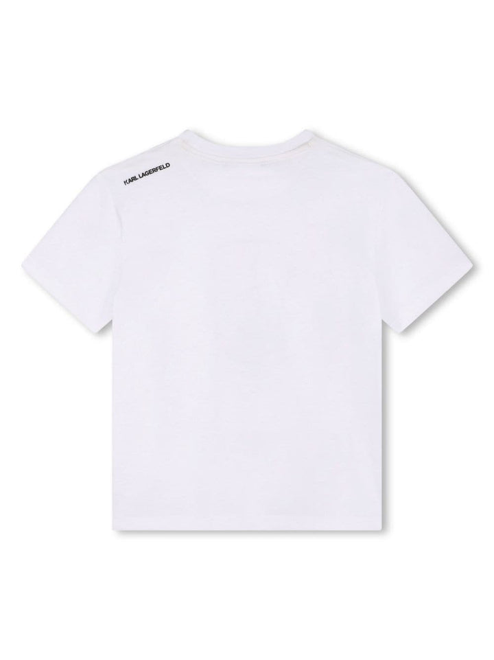 White t-shirt for boys with logo