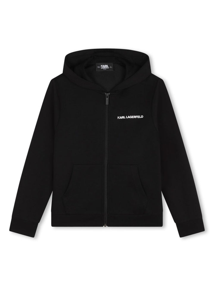 Black sweatshirt for boys with logo