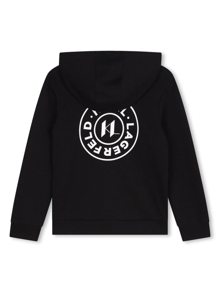 Black sweatshirt for boys with logo