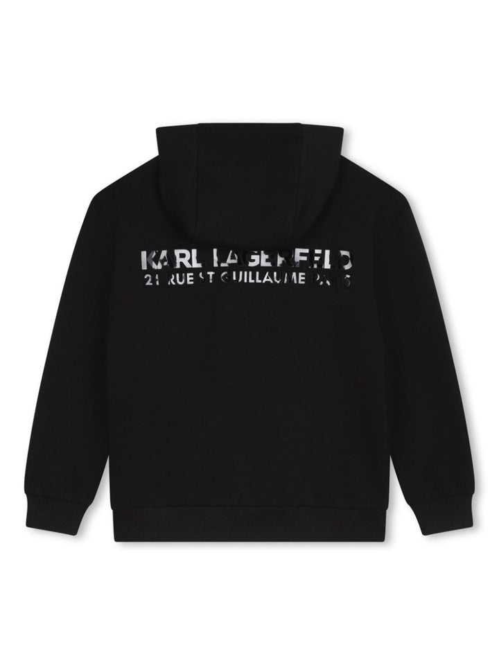 Black sweatshirt for boys with logo