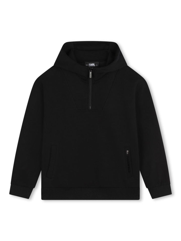 Black sweatshirt for boys with logo