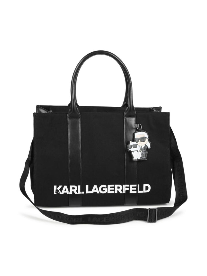 Black mom bag with logo