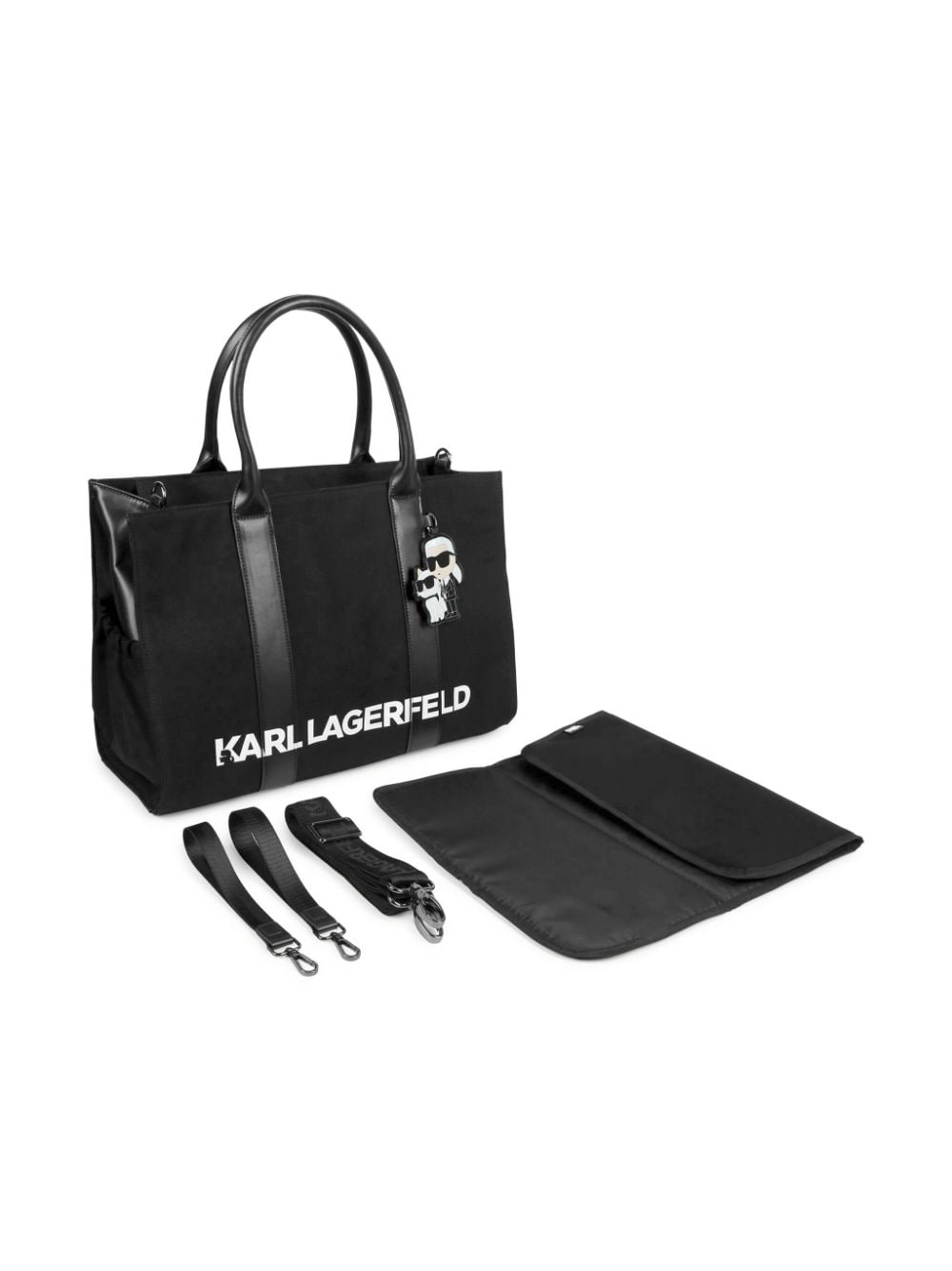 Black mom bag with logo