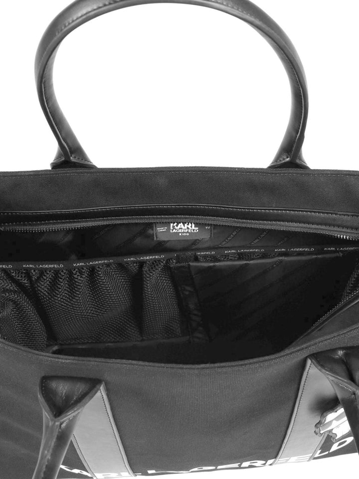 Black mom bag with logo