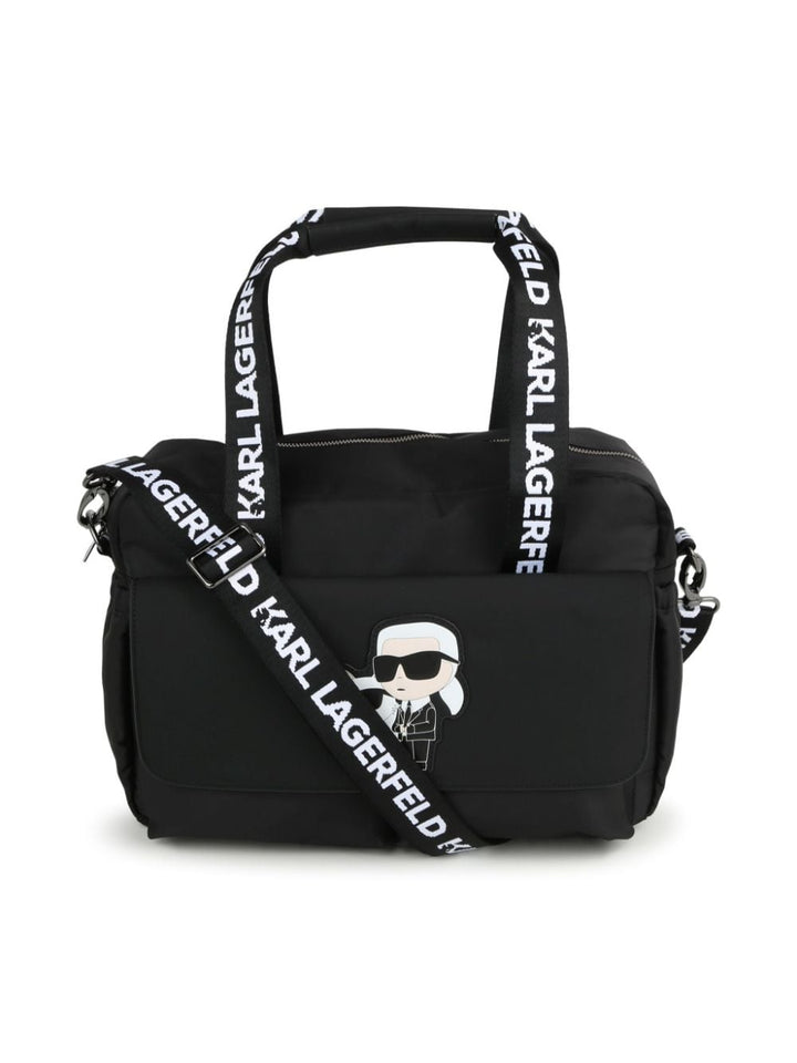 Black mom bag with logo