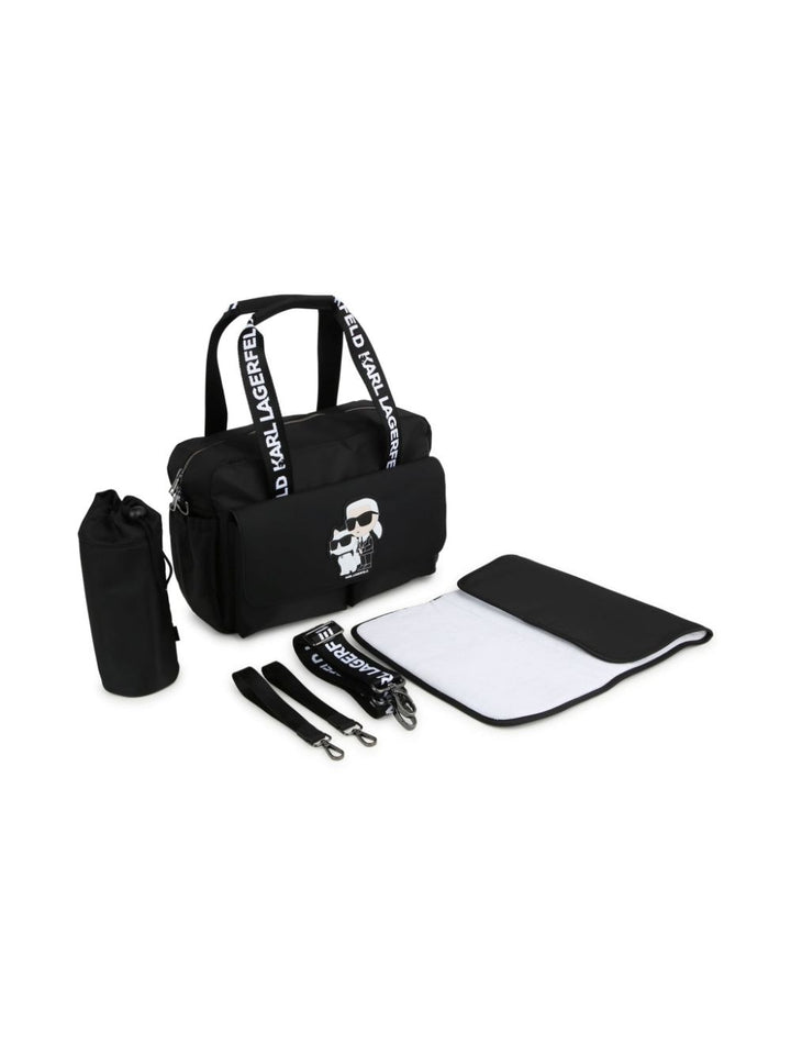 Black mom bag with logo