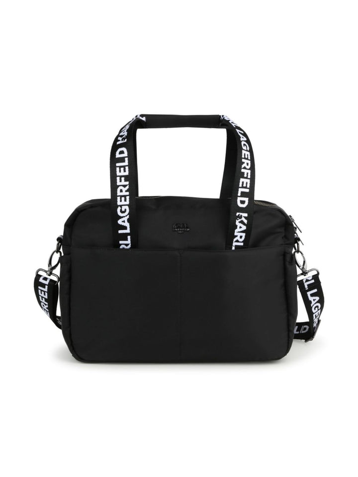 Black mom bag with logo