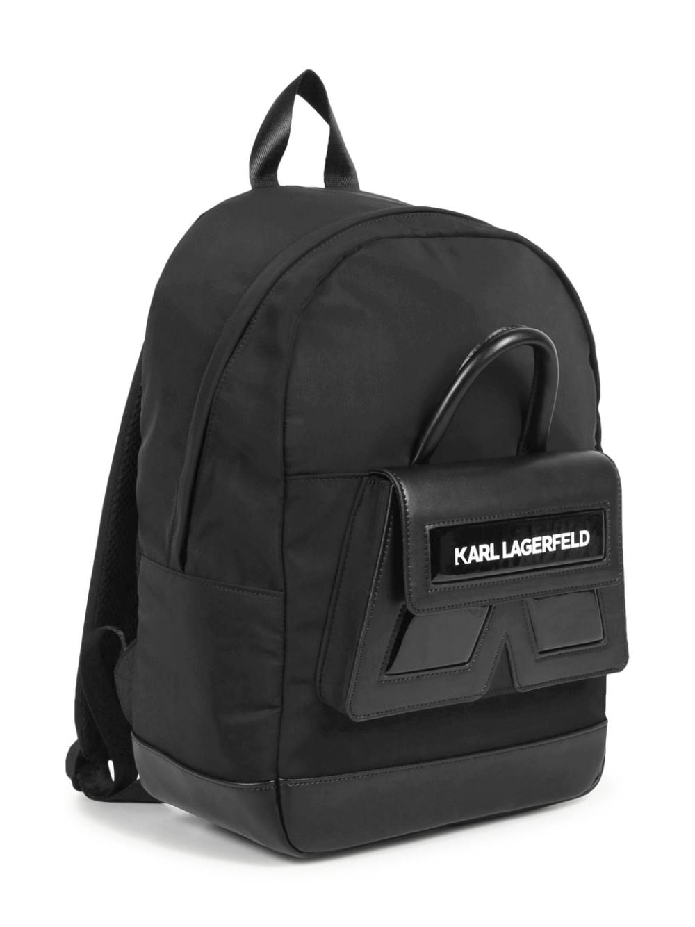 Black backpack for children with logo