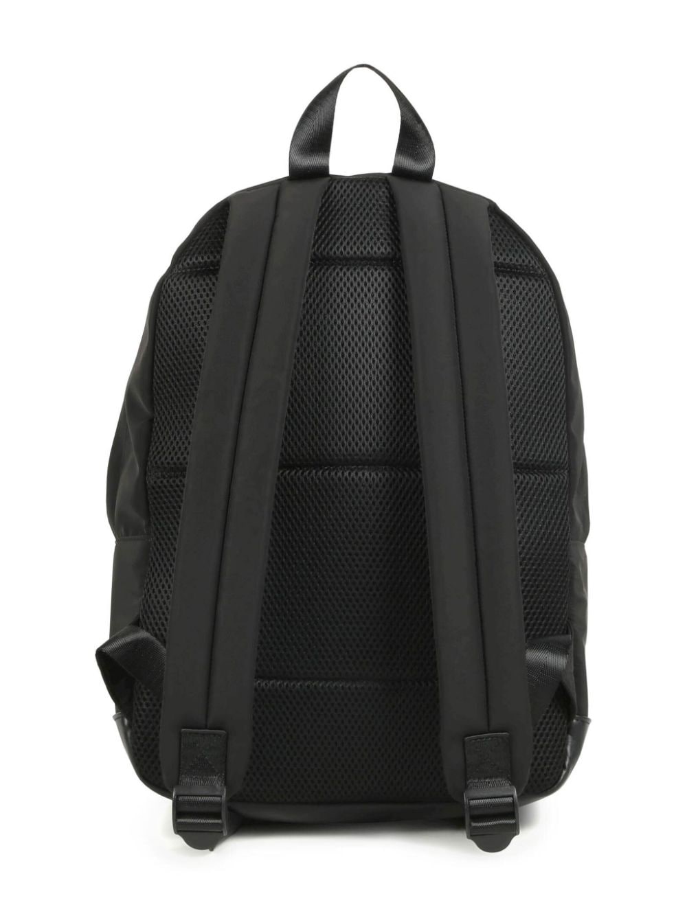 Black backpack for children with logo