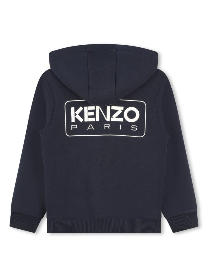Felpa blu navy per bambino con logo K60744 84A Kenzo Kids 