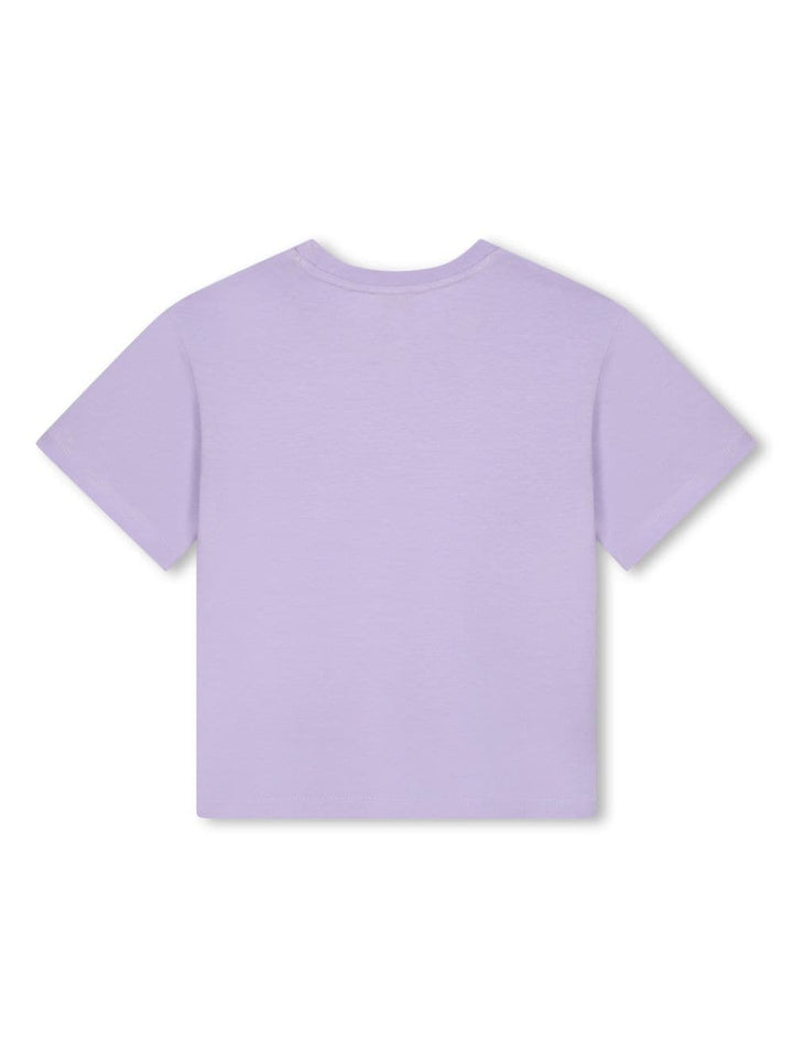 T-shirt viola lilla per bambina con logo