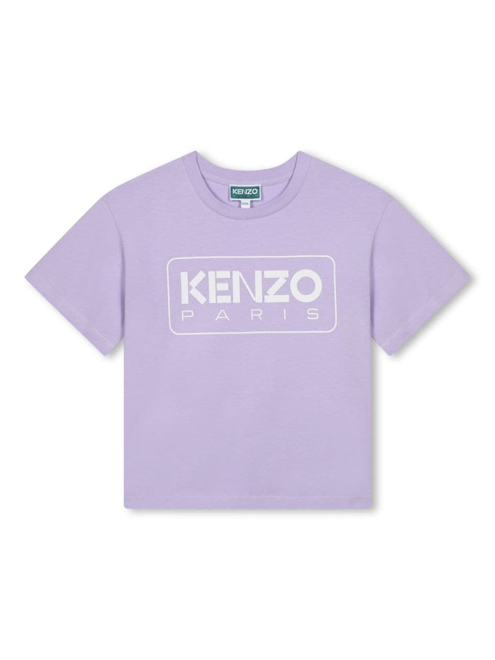 Purple lilac t-shirt for girls with logo