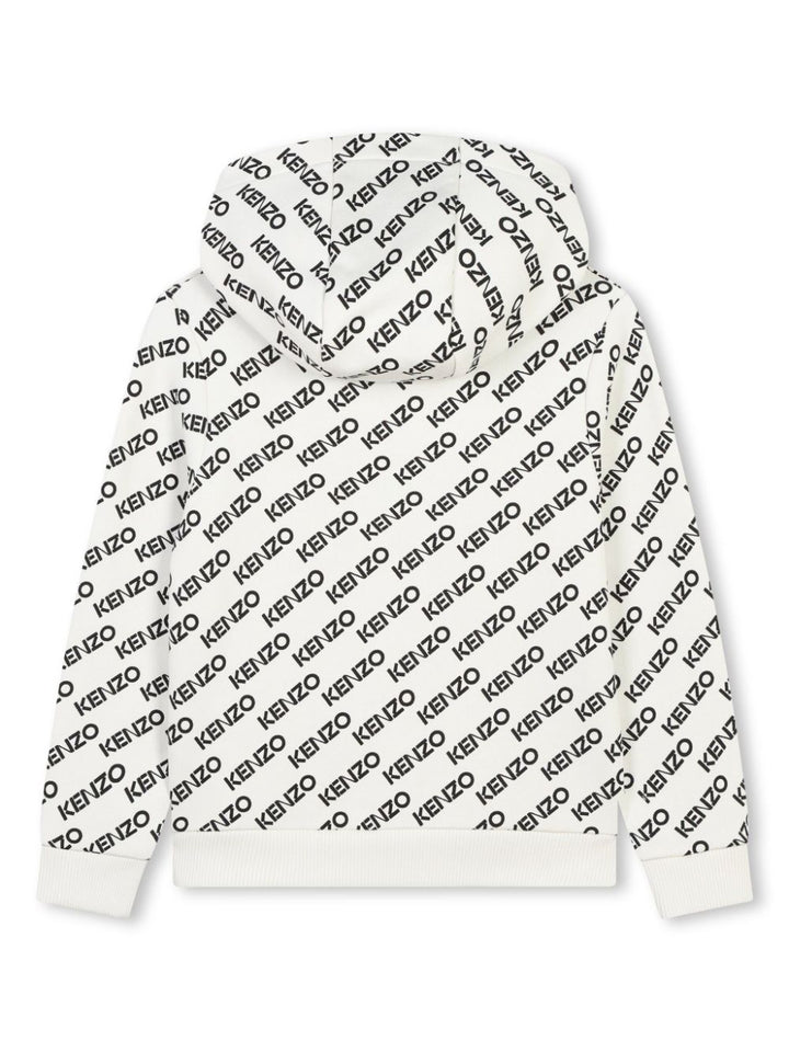 White sweatshirt for boys with logo