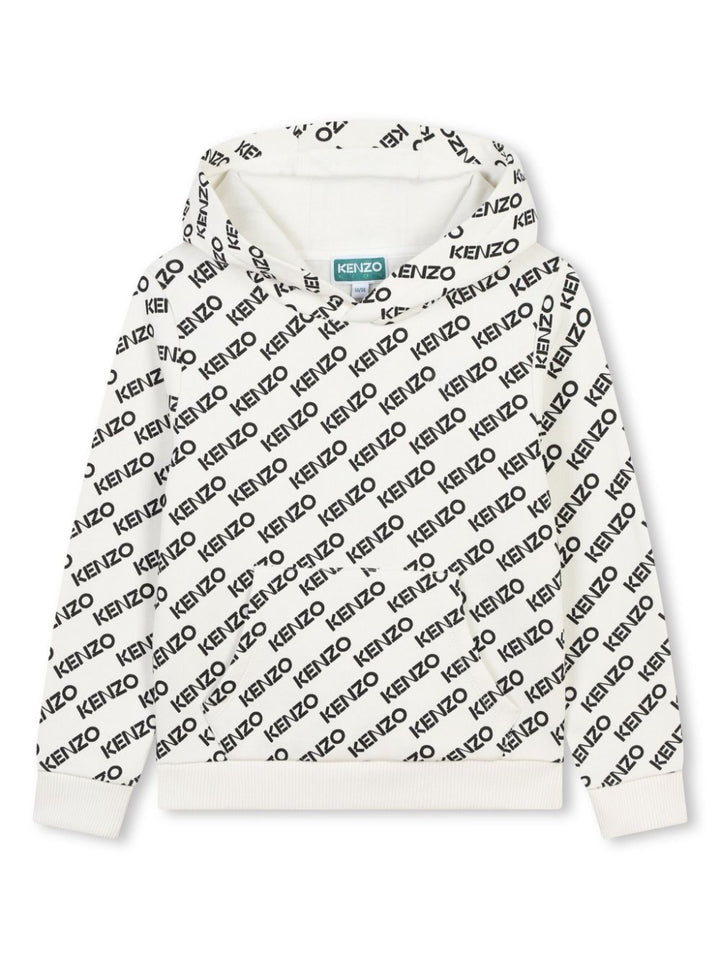 White sweatshirt for boys with logo