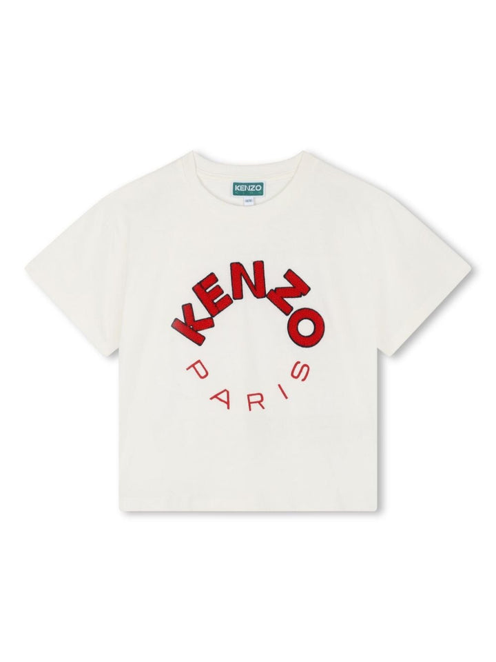 White t-shirt for girls with logo