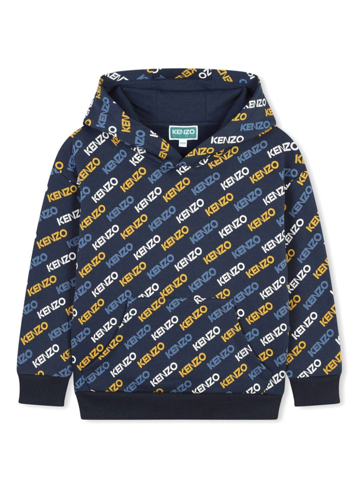 Felpa blu navy/multicolore per bambino con logo