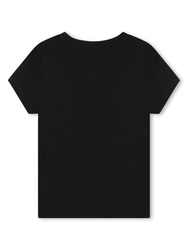 Black t-shirt for girls with logo