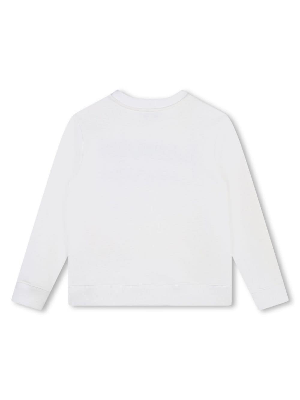 White sweatshirt for boys with logo