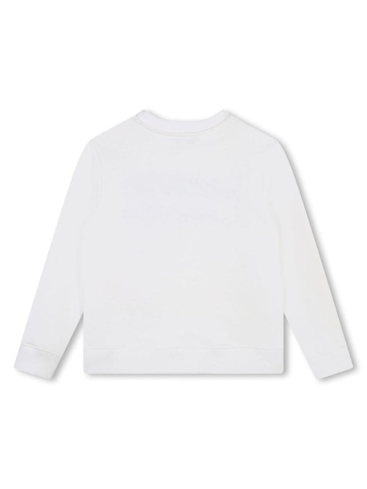 White sweatshirt for boys with logo