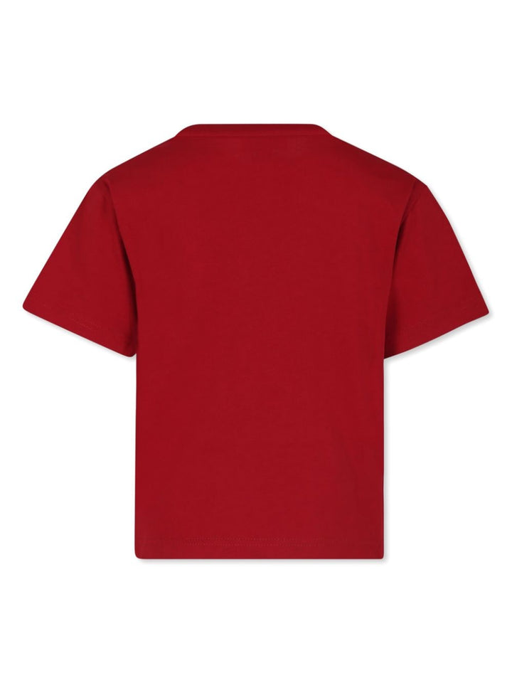 T-shirt rossa per bambino con logo