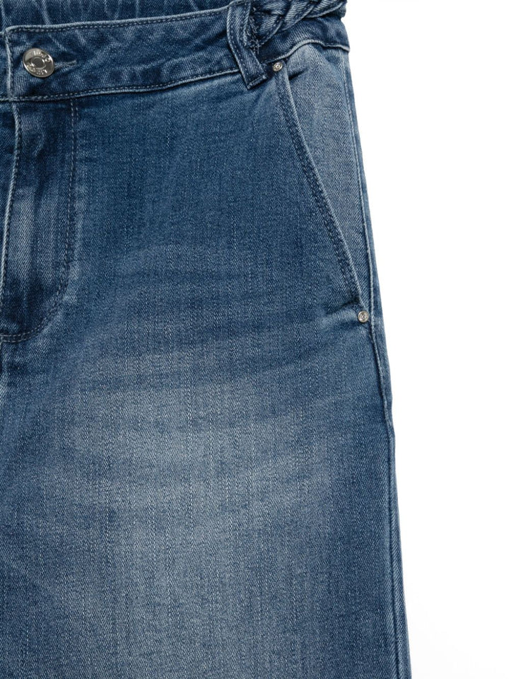 Jeans blu indaco lavato per bambina GF4122D3246 77018 Liu Jo 