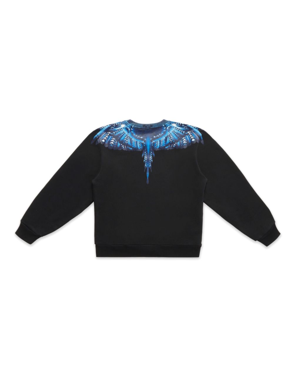 Black cotton sweatshirt for boys with print