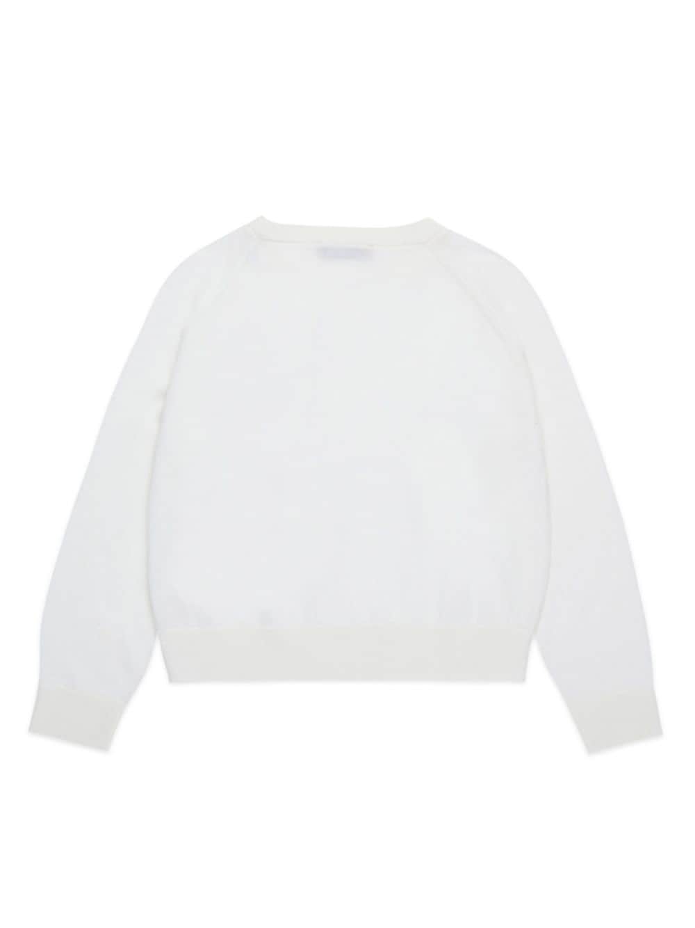 Maglione bianco ottico per bambina MX0003MX004 MX102 Max&co Kids 