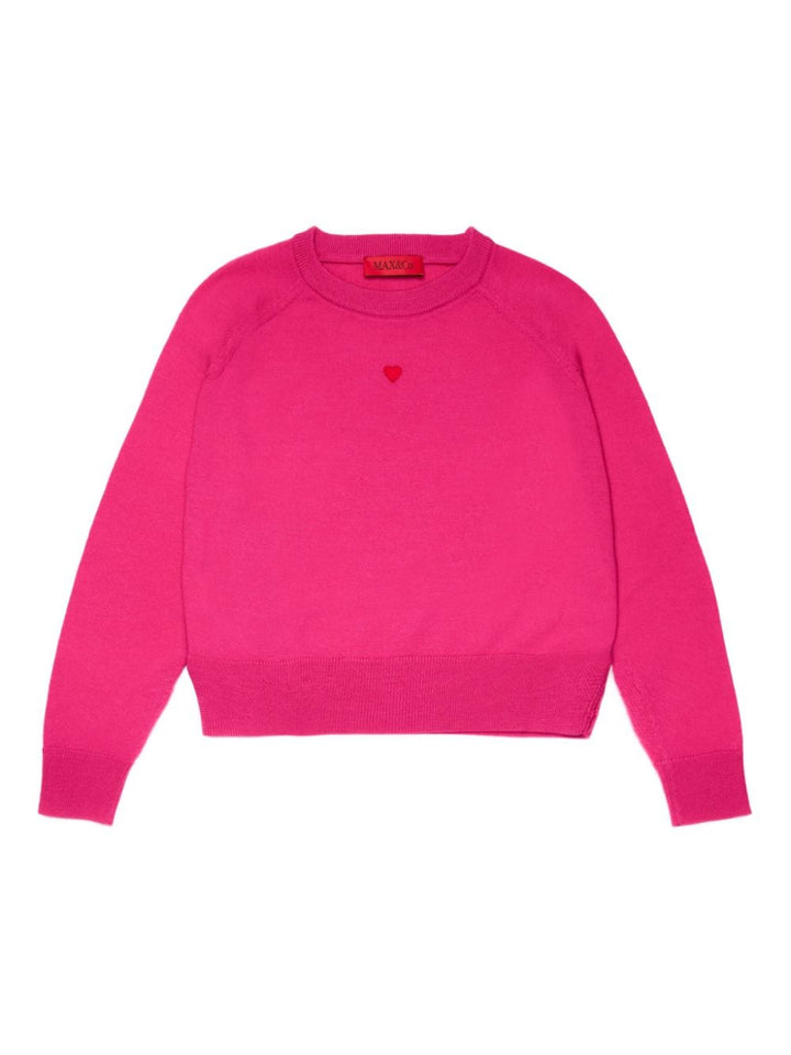 Maglione rosa fucsia per bambina MX0003MX004 MX352 Max&co Kids 