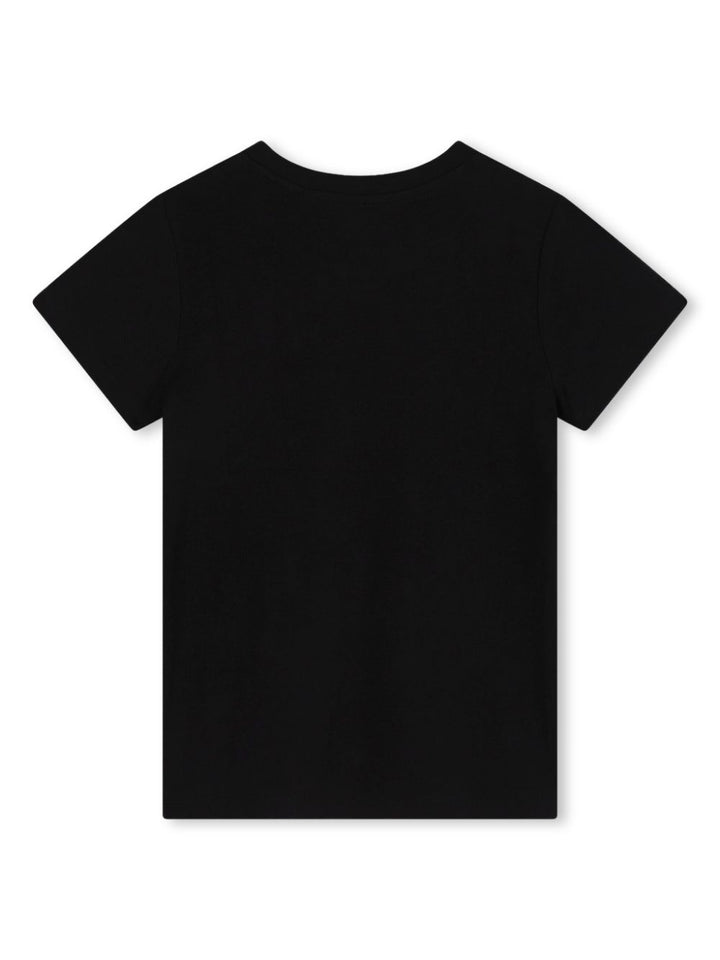 Black t-shirt for girls with logo