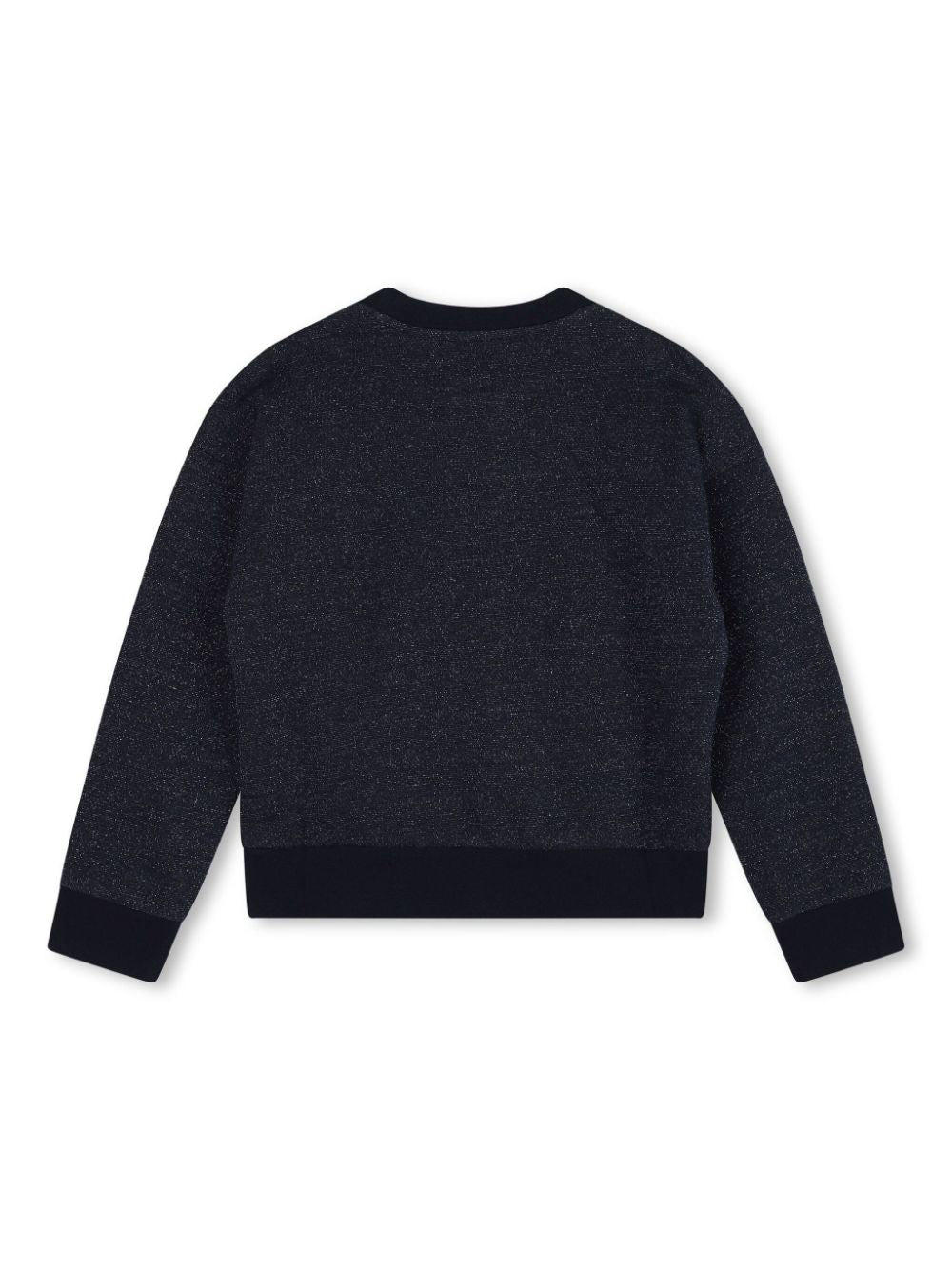 Midnight blue sweater for girls with logo