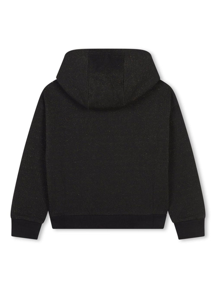 Black sweatshirt for girls with logo