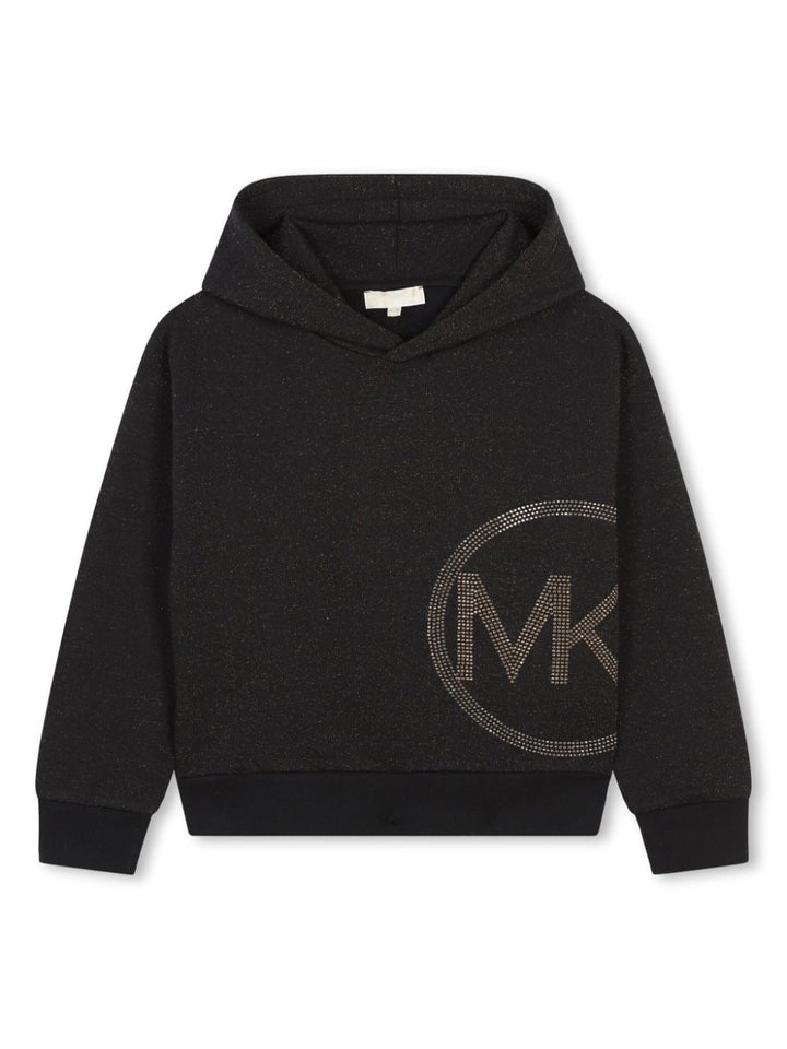 Black sweatshirt for girls with logo