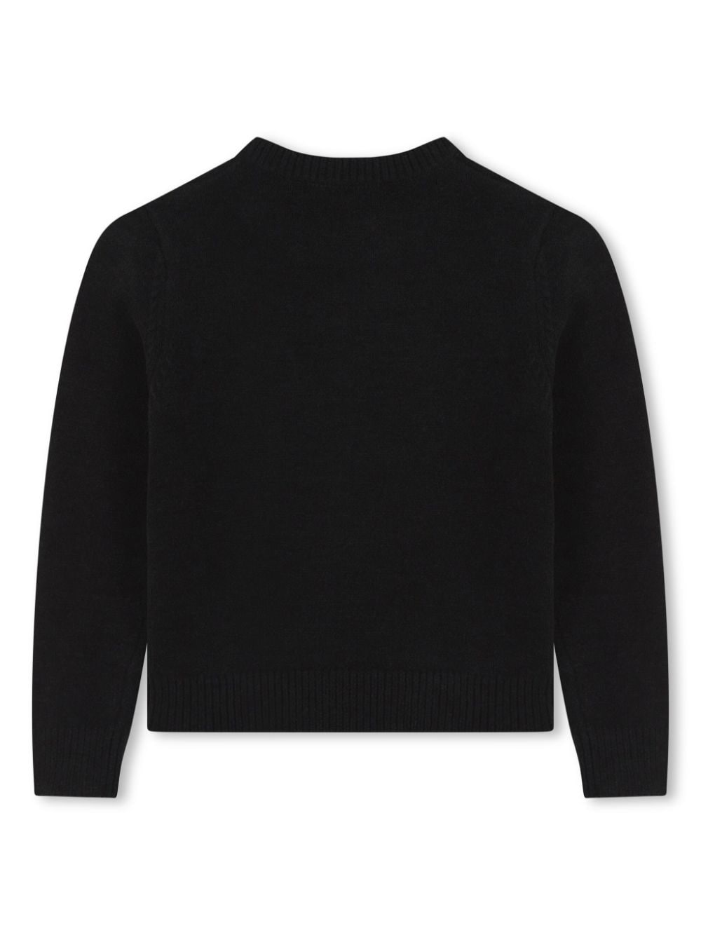 Black sweater for girls with logo