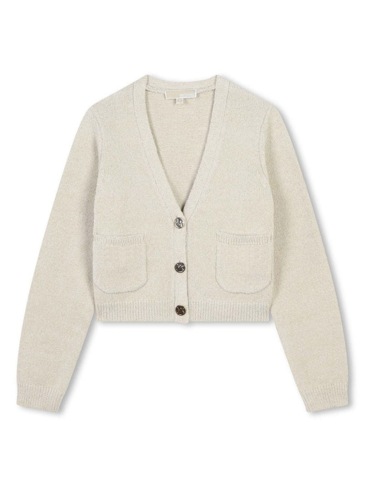 Cardigan bianco panna per bambina