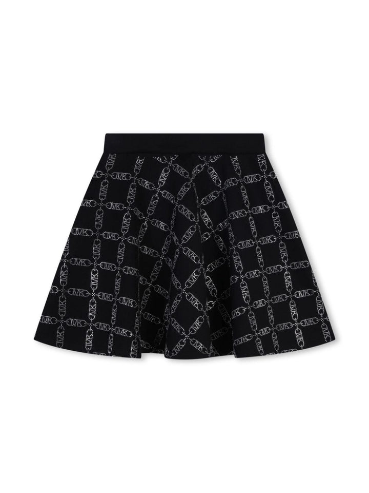 Black skirt for girls with logo