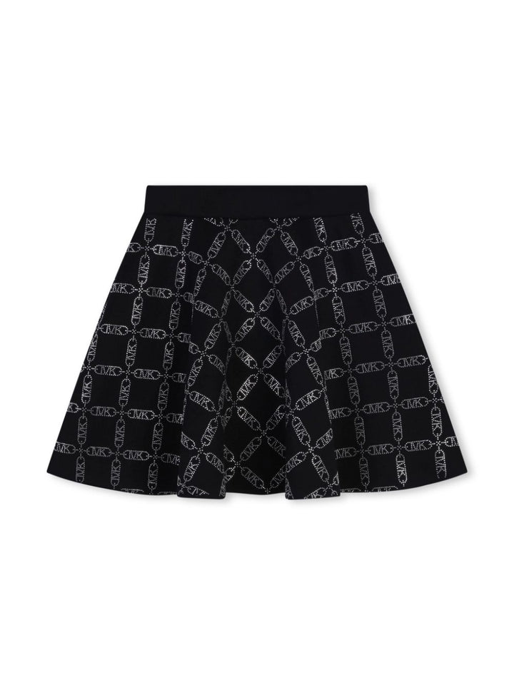 Black skirt for girls with logo