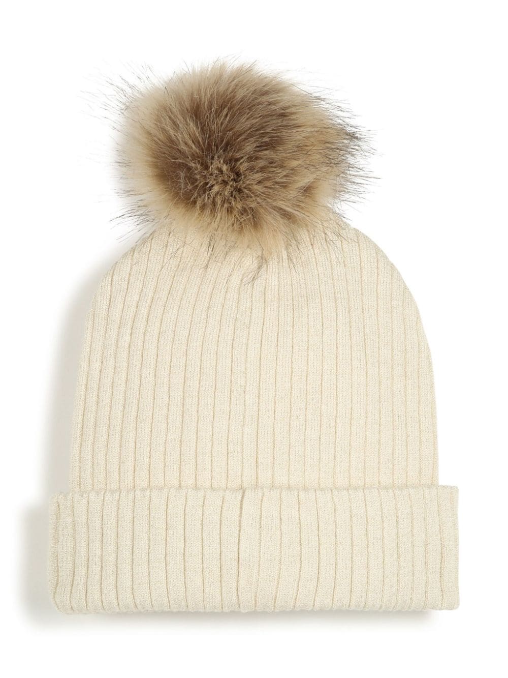 Beige hat for girls with logo