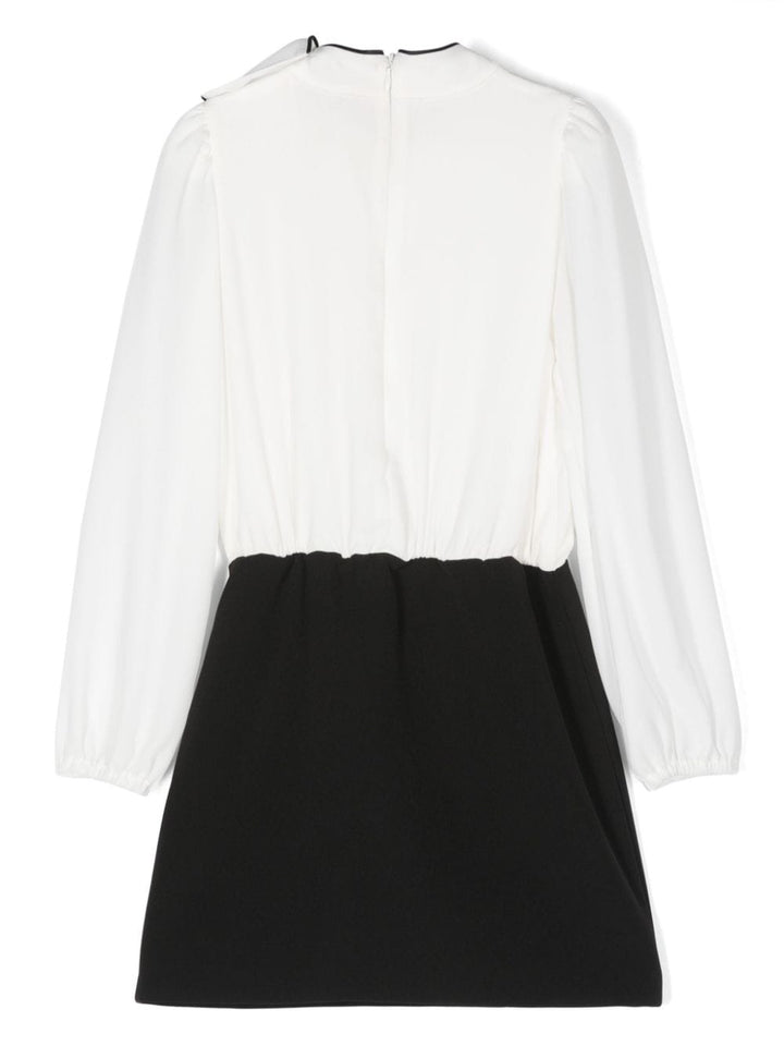 Abito bianco/nero per bambina IF4036T2614 09M04 Miss Blumarine 