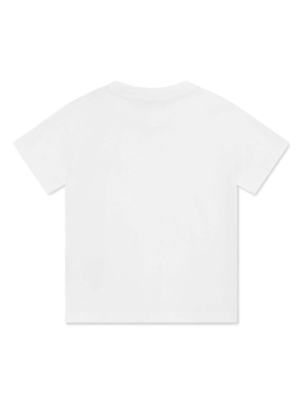 T-shirt per bambino in cotone bianca 9548C0000783907 001 Moncler Kids 
