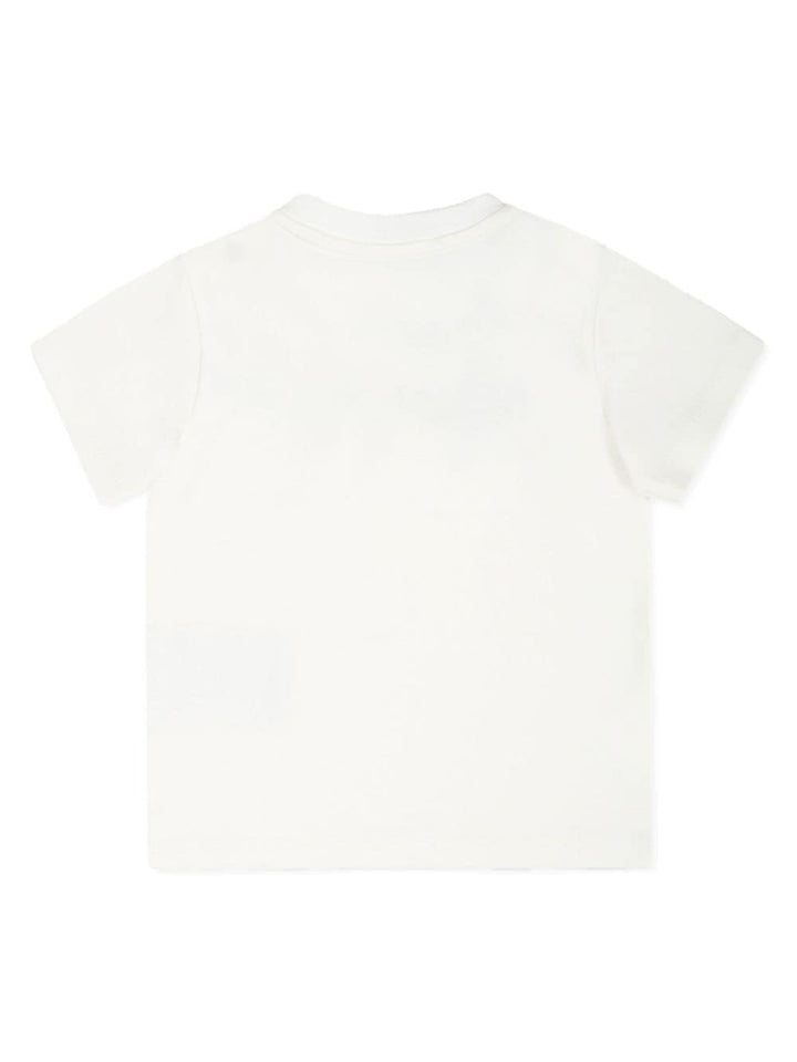 T-shirt per neonato in misto cotone bianca