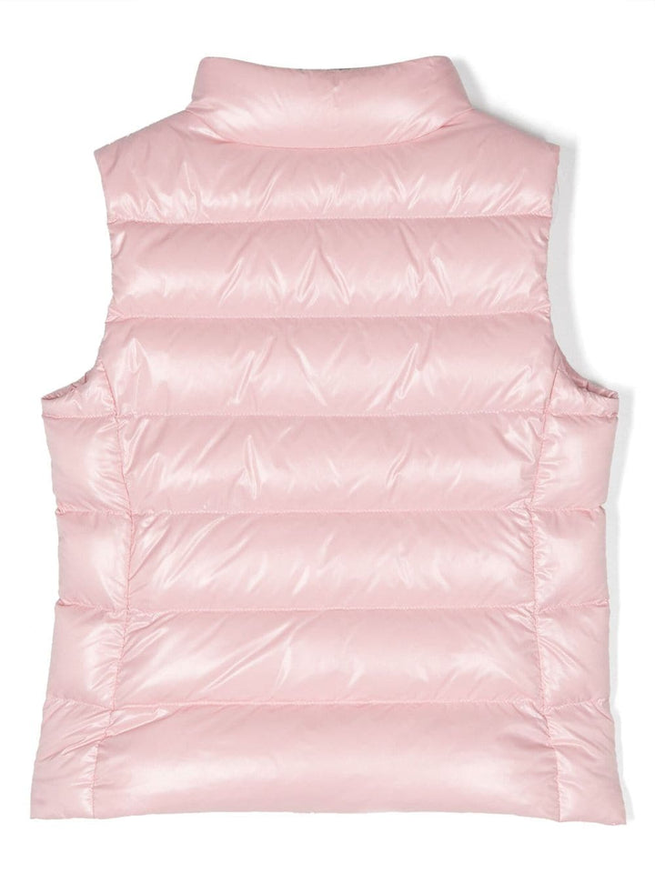 Gilet Ghany rosa chiaro per bambina con logo