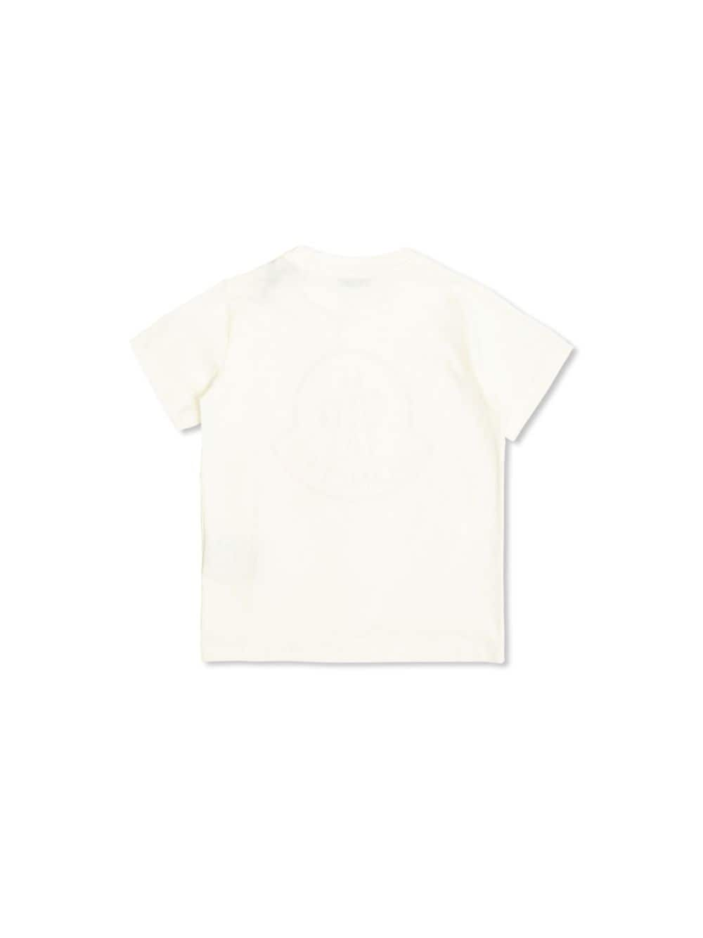 White t-shirt for boys with logo