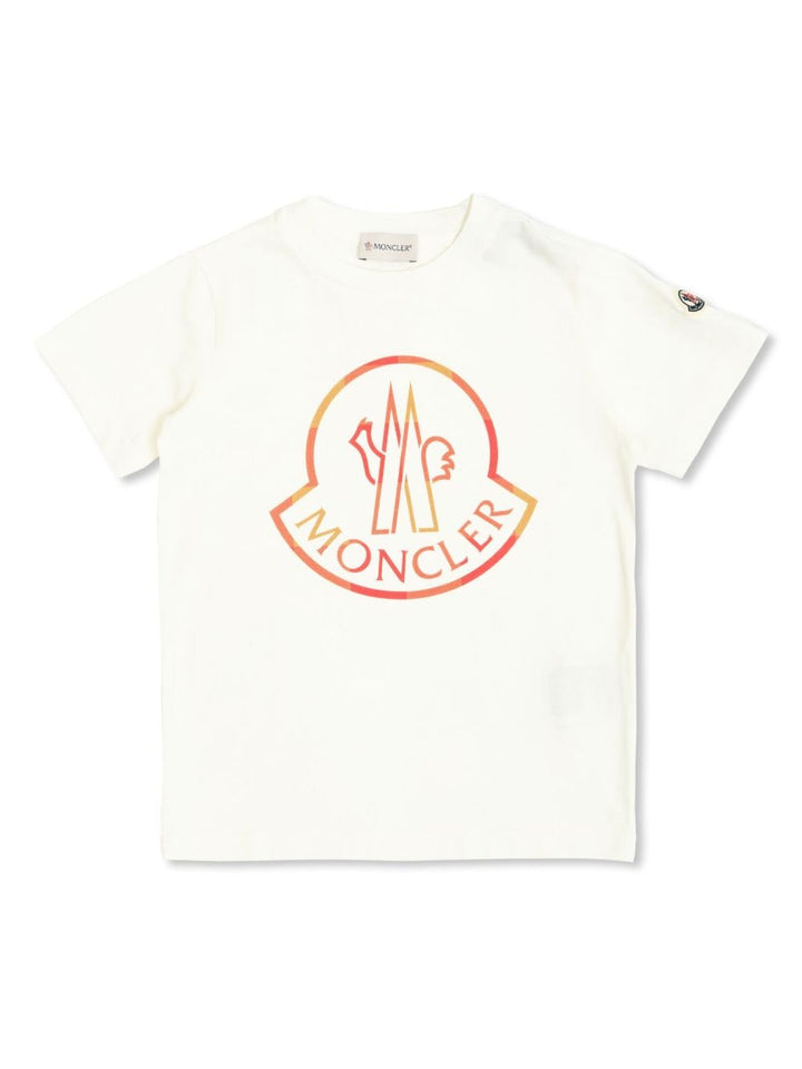 White t-shirt for boys with logo