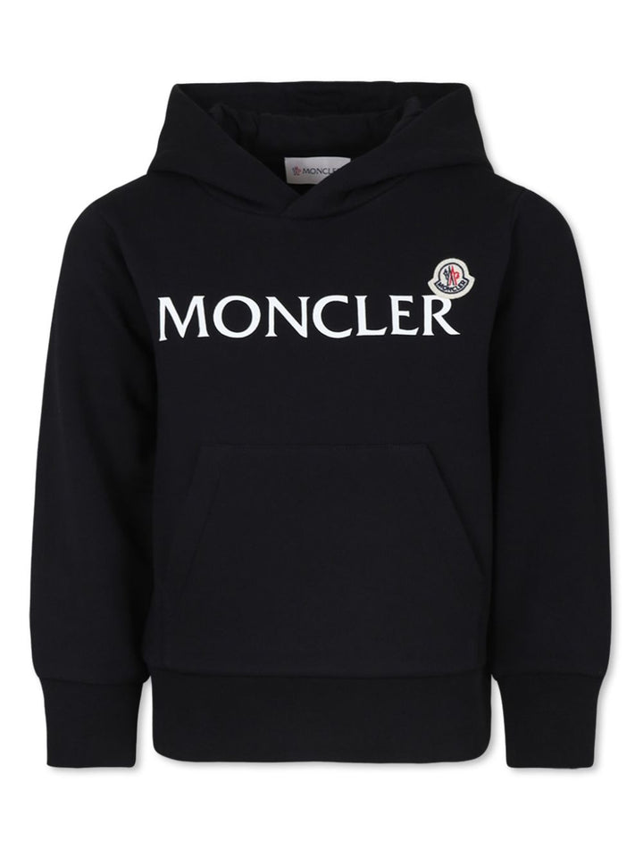 Black sweatshirt for boys with logo